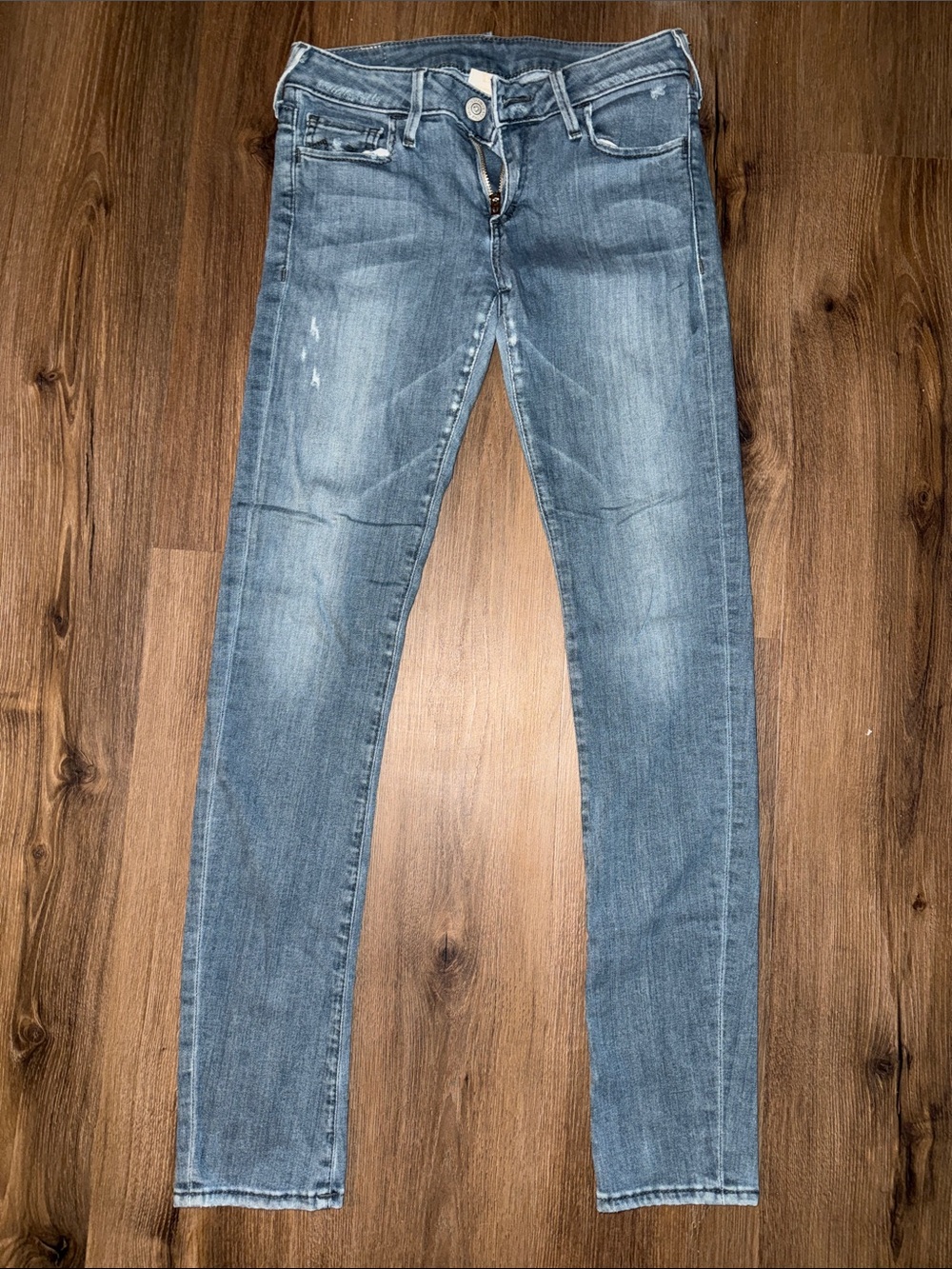 True Religion Skinny Jeans in Light Blue Wash